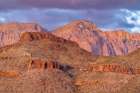 USA, Texas, Big Bend National Park. Chisos Mountains at sunset. Art Print